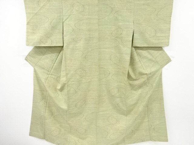 JAPANESE KIMONO / ANTIQUE KIMONO / SILK / HAND WOVEN TSUMUGI / LINE DRAWING